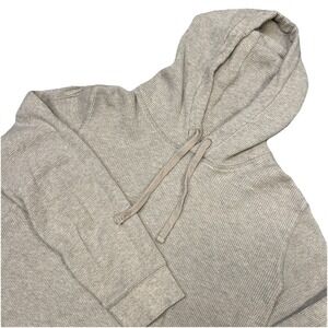 Everlane Sweatshirt Women's Medium Waffle Knit Hoodie Beige Organic Cotton